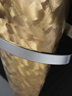 Antrax Design-Heizk�rper BLADE-BATH Stahl gold geb�rstet