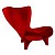 ORGONE LOUNGE CHAIR Lounge Sessel rot (RAL 3000)