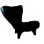 ORGONE LOUNGE CHAIR Lounge Sessel schwarz (RAL 9005)