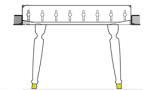 Teckell Kicker Classic gold, Hersteller B.Lab Italia, Design von Adriano Design
