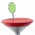 MANHATTAN Barhocker Sitz rot / Olive gr�n