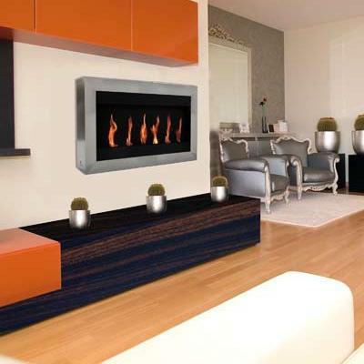 SQUARE FLAME 6 Wandkamin / Biokamin