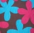 Lazy Sitzkissen Stoff Flower aqua (t�rkis/violett)