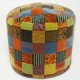 POUFF Sitzhocker Stoff Velour Paisly (Flicken)