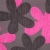 POUFF Sitzhocker Stoff Flower flamingo (braun/rosa)