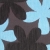 POUFF Sitzhocker Stoff Flower ice (t�rkis/braun)