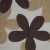 POUFF Sitzhocker Stoff Flower nature (beige/braun)