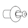 EASY Garderobenknopf mit Teleskop Aluminium massiv