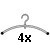 ZACK Kleiderb�gel 4er-Set B�gel/Haken verchromt