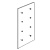 PACIFIC 1 Garderobe - Wandpanel Glas anthrazit