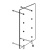 PACIFIC 2 Garderobe Standpanel Glas satiniert Modell C mit Hutablage