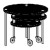 ECLIPSE Couchtisch 3-tlg. Glas schwarz