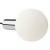 ESPRIT Molly Tischleuchte chrom Glas wei� Textilkabel schwarz