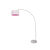 ESPRIT FUCHSIA Stehleuchte gebogen chrom Textilschirm au�en wei� innen pink
