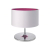 ESPRIT FUCHSIA Tischleuchte chrom Textilschirm au�en wei�, innen folie pink