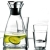 Tropffreie Karaffe 1 l mit 4 Gl�sern 25 cl