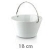 Porzellansch�ssel mit Henkel 1,0 l / � 18 cm