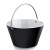 Porzellansch�ssel mit Henkel schwarz 4,0 l / � 26 cm