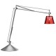 ARCHIMOON K Tischleuchte Schirm Aluminium rot mit Klemme