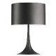 SPUN LIGHT T1 Tischleuchte dunkelbraun, Schirm schwarz gl�nzend