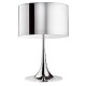 SPUN LIGHT T1 Tischleuchte Aluminium gl�nzend, Schirm dunkelbraun