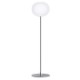 GLO-BALL F1 Stehleuchte silber matt / Opalglas