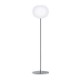 GLO-BALL F2 Stehleuchte silber matt / Opalglas