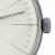 Max Bill Automatik-Armbanduhr Strichblatt wei� / Leder schwarz