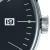 Max Bill Chronoscope Strichblatt schwarz / Lederarmband schwarz