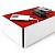 Charge-Box Kabelbox wei�/Filz rot