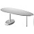 MOVO Klapptisch oval 175 Gestell wei� / Platte Laminat wei�