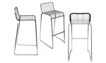 Aria Barhocker, Hersteller La Palma, Design von Romano Marcato 