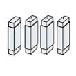 Verbindungsset 4 St�ck f�r Morstore CD-Regal
