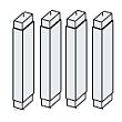 Verbindungsset 4 St�ck f�r Morstore VIDEO- und B�cher-Regal