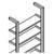 Corner me Regal f�r CD, Video und B�cher, silber