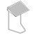 CUBA Laptoptisch chrom / Ablage silber