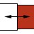 MAKRAME GRAFICO Kaffeetisch wei�/signalrot