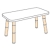GROWING TABLE Bank Buche wei� beschichtet
