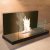 Wall Flame 2-540B Biokamin schwarz/Edelstahl mit Glas schwarz