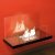 Wall Flame 2-546A Biokamin schwarz/hochglanzverchromt Glas klar