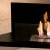 Corner Flame Eckkamin 543B schwarz / Glas schwarz