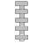 CD-BAUM CD-Regal Wand 1 klein/breit silber