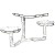 SIT:UP Balkon-Sitzgruppe Edelstahl / HPL wei�