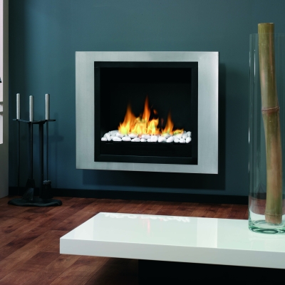 BIO FLAME TRENTO Edelstahl Wandkamin