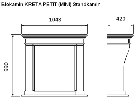BIO FLAME KRETA PETIT Standkamin