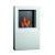 CARRE Wandkamin XL inkl. R�ckwand wei� / Seitenteile schwarz