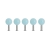 DOTS Garderobenhaken 5er Set aqua