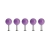 DOTS Garderobenhaken 5er Set lila