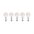 DOTS Garderobenhaken 5er Set wei�