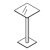 HOOK Beistelltisch wei�/Glas RAL 9010 wei�